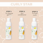 Curly Star Gentle Shampoo | Pretty Curly Girl | Curly girl method approved | Vegan curly hair products | Krullen | Krullend haar | Milde shampoo voor kinderen met krullen | Gentle shampoo for kids curls and sensitive scalp | Curly girl approved