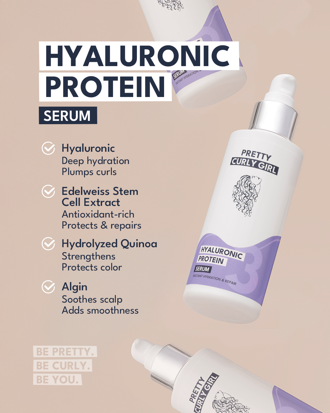 Hyaluronic Protein Serum | Pretty Curly Girl Curly girl method | Vegan curly products | Krullen | Krullend haar | Curly hair products | Curly girl approved
