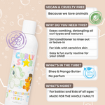 Curly Star 2in1 Soft Conditioner Fragrance Free | Pretty Curly Girl | Curly girl method approved | Vegan curly hair products | Krullen | Krullend haar | Parfumvrije 2in1 conditioner voor kinderen met krullen | Fragrance free conditioner for kids curls and sensitive scalp | Curly girl approved