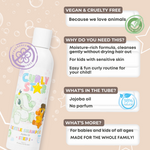 Curly Star Gentle Shampoo Fragrance Free | Pretty Curly Girl | Curly girl method approved | Vegan curly hair products | Krullen | Krullend haar | Parfumvrije milde shampoo voor kinderen met krullen | Fragrance free gentle shampoo for kids curls and sensitive scalp | Curly girl approved