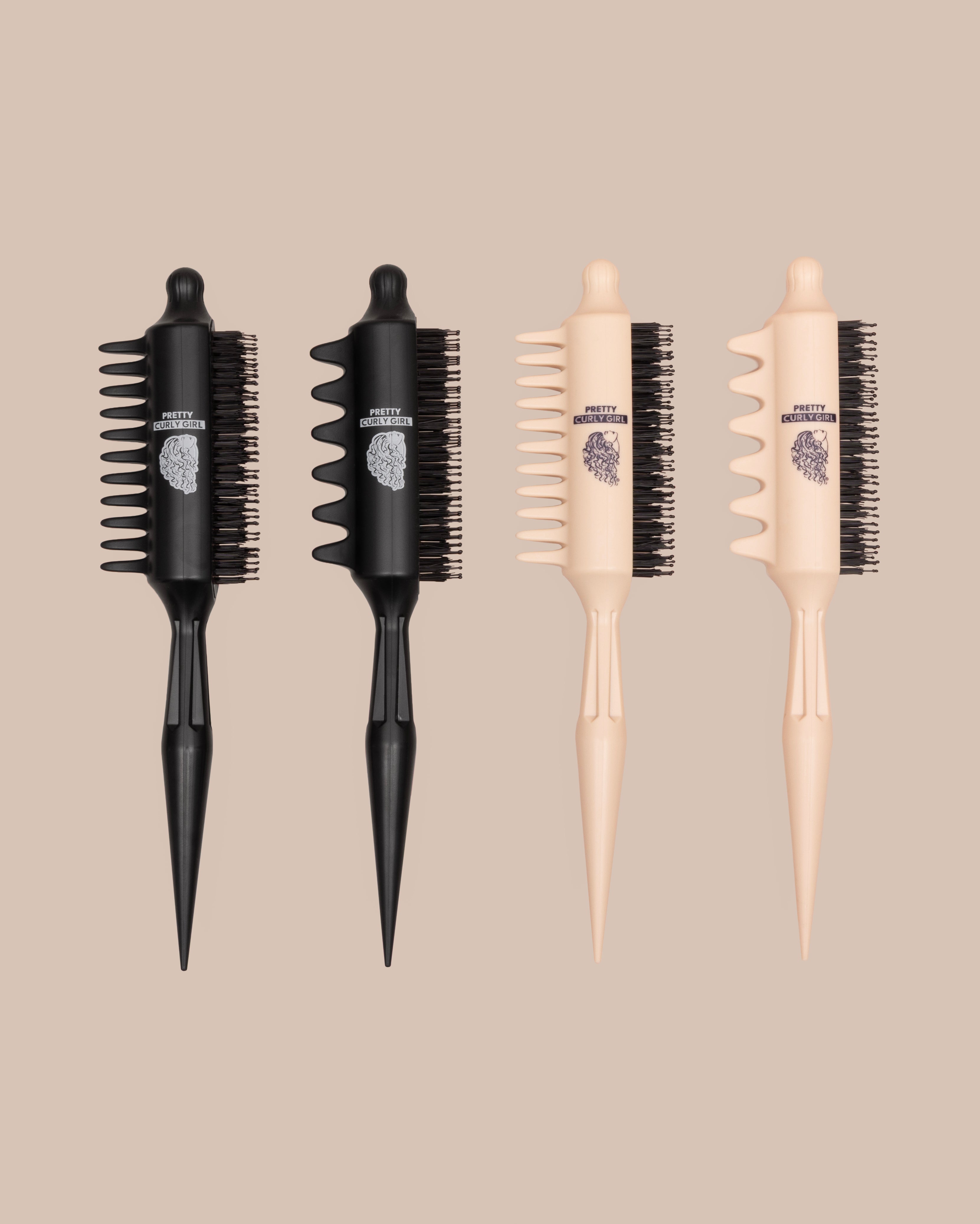 Small Clump Brush | Pretty Curly Girl | Curly girl method approved | Vegan curly hair products | Krullen | Krullend haar | Borstel voor volume en gedefinieerde krullen | Curly hair brush for defined curls