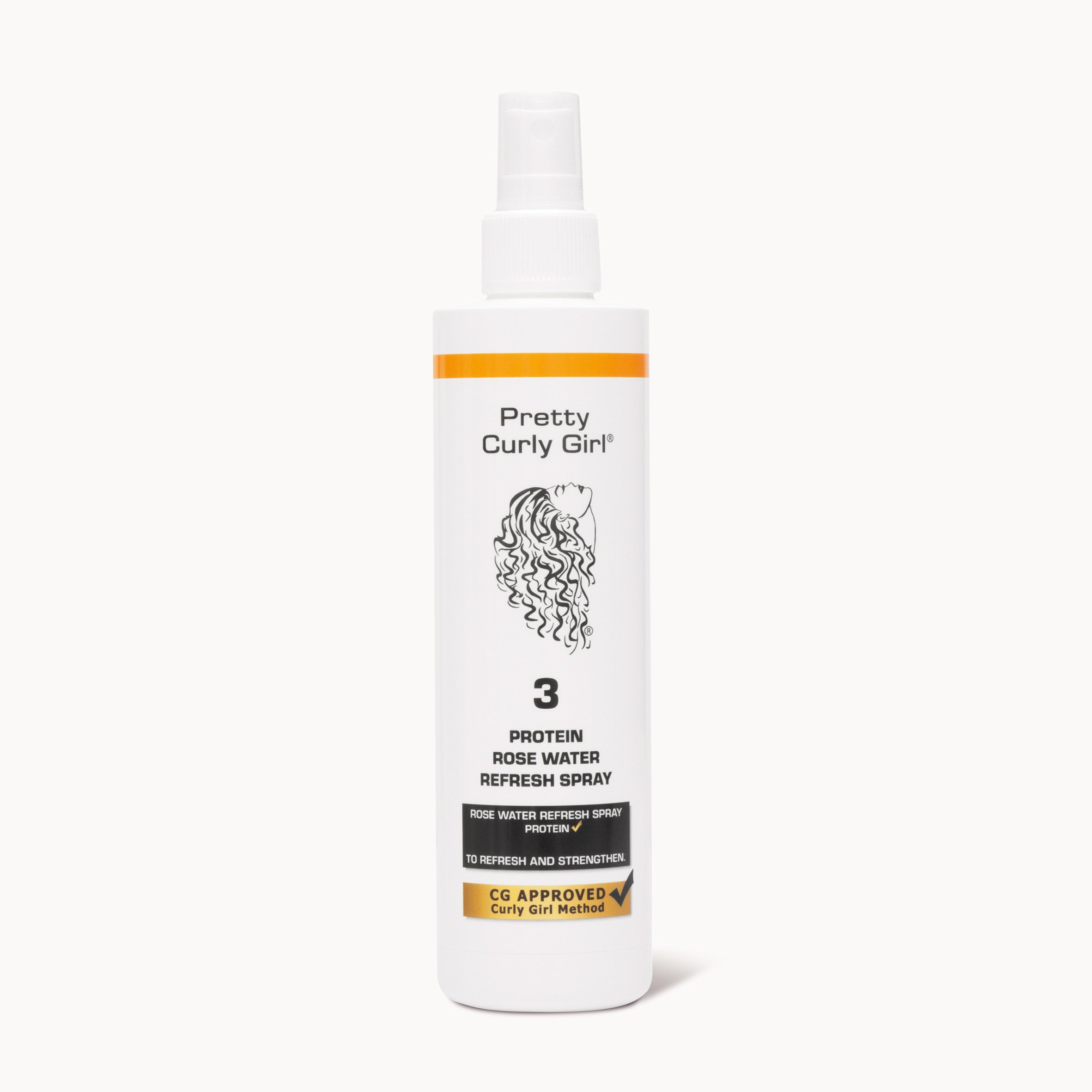 Protein Rose Water Refresh Spray | Pretty Curly Girl | Curly girl method approved | Vegan curly hair products | Krullen | Krullend haar | Rozenwater spray met proteïne om krullen op te frissen en te versterken | Protein rose water refresh spray for strong and healthy curls | Curly girl approved