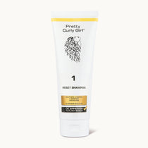 Reset Shampoo | Pretty Curly Girl | Curly girl method approved | Vegan curly hair products | Krullen | Krullend haar | Diepreinigende clarifying shampoo voor krullen | Removes buildup for a clean scalp and healthy curly hair | Curly girl approved