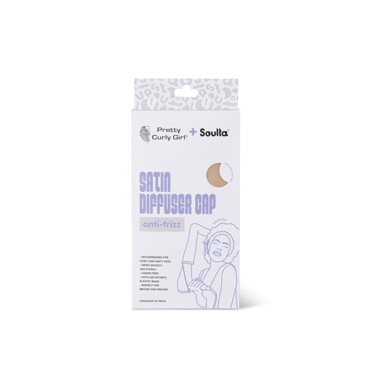 Soulta Diffuser Cap Easy Dry Cap | Pretty Curly Girl | Curly girl method approved | Vegan curly hair products | Krullen | Krullend haar | Diffuser cap voor sneller drogen en gedefinieerde krullen | Easy dry cap to enhance curl definition and reduce frizz | Curly girl approved