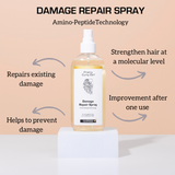 Damage Repair Spray | Pretty Curly Girl | Curly girl method approved | Vegan curly hair products | Krullen | Krullend haar | Herstellende spray voor beschadigd haar en krullen | Protein repair spray for stronger and healthier curls | Curly girl approved